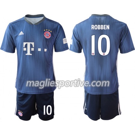 Completo Calcio Bayern Monaco ROBBEN 10 Bambino Divisa Terza 2018/2019